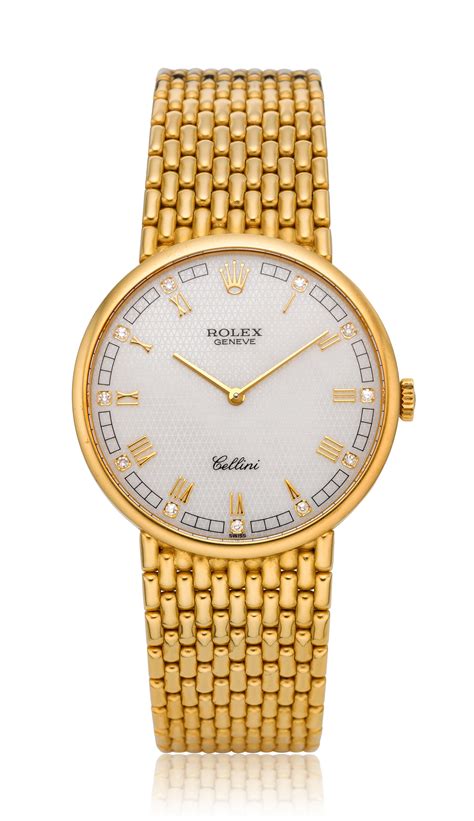 rolex men's cellini 18k gold